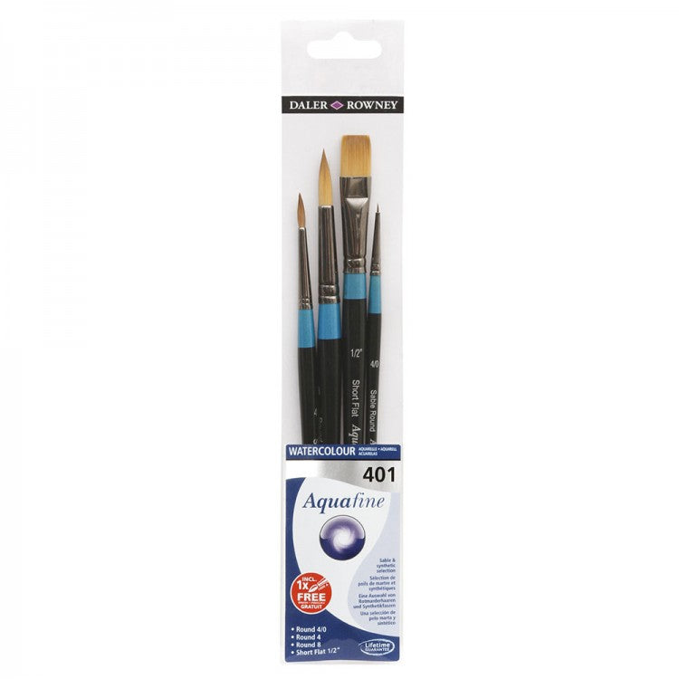 Aquafine Brush Wallet 401, Sable and Synthetic Selection