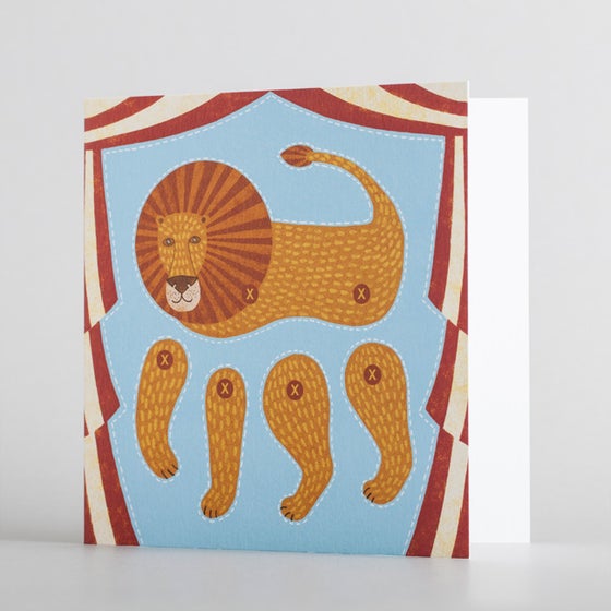 Cut-Out Lion Puppet Card by Alice Melvin
