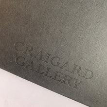 Load image into Gallery viewer, &quot;Craigard Gallery&quot; Embossed Seawhite Medium Square &amp; Chunky Cloth Bound Hardback Sketchbook
