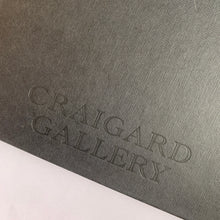 Load image into Gallery viewer, &quot;Craigard Gallery&quot; Embossed Seawhite A4 Portrait Cloth Bound Hardback Sketchbook
