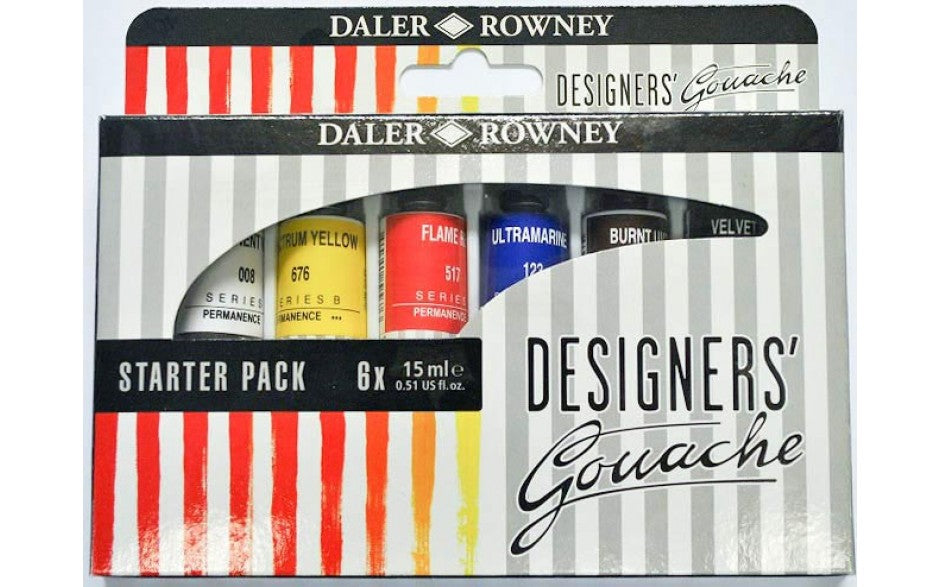 Designers' Gouache Starter Set, 6 Tubes
