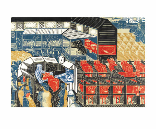 Cattle Market, Braintree, Essex, 1937 by Edward Bawden (1903-1989)