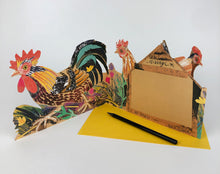 Load image into Gallery viewer, Chickens Concertina Die Cut Card by Mark Hearld
