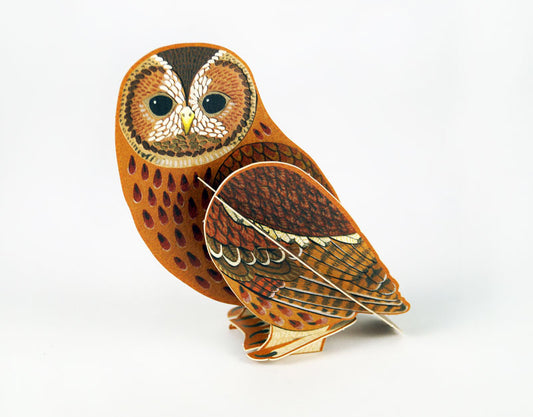 Alice Melvin Pop Out Bird Card - Tawny Owl