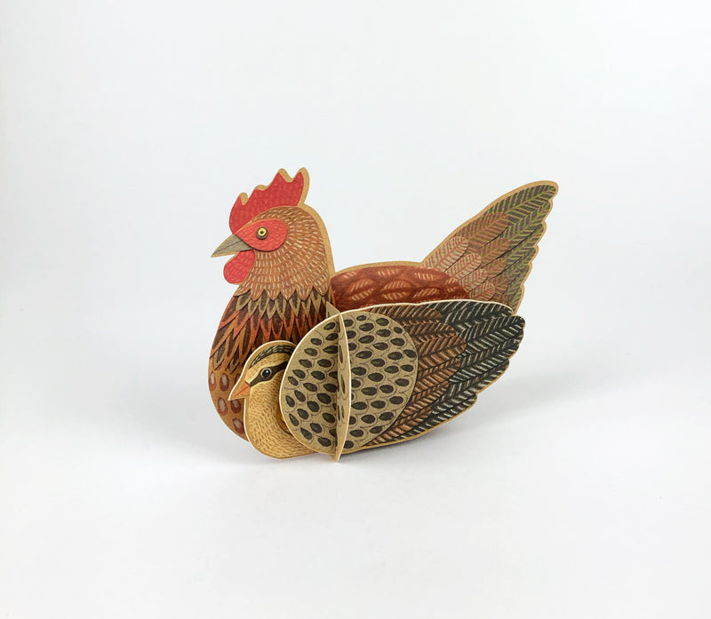Alice Melvin Pop Out Pets Card - Chicken