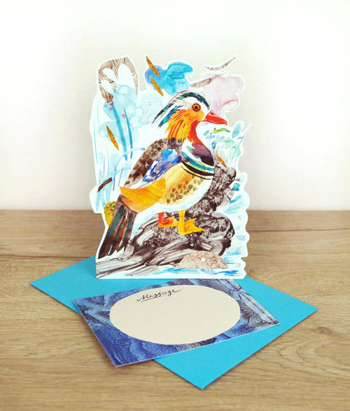 Mandarin Duck - Freestanding Bird by Mark Hearld